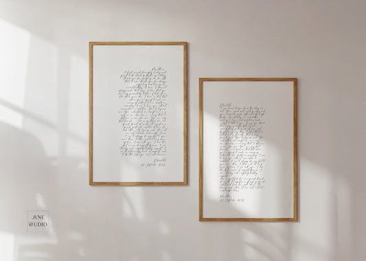 Elegant Calligraphy Wedding Portrait Vows Art Template