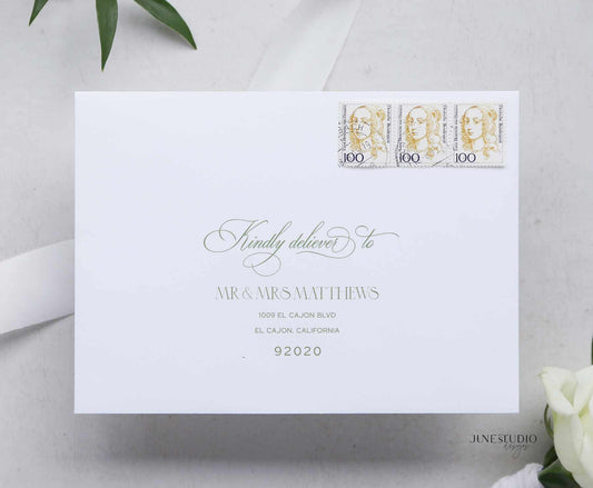 Printable Wedding Envelope Address Template | Chic Editorial