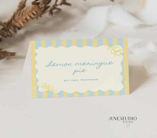 Food & Buffet Card Template | She Found Her Main Squeeze