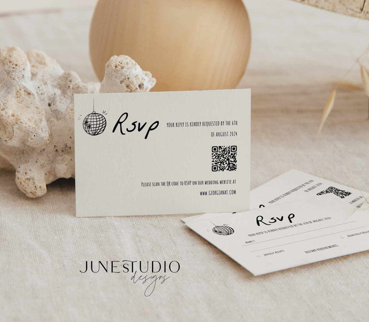 Hand drawn Wedding Invitation Suite Template