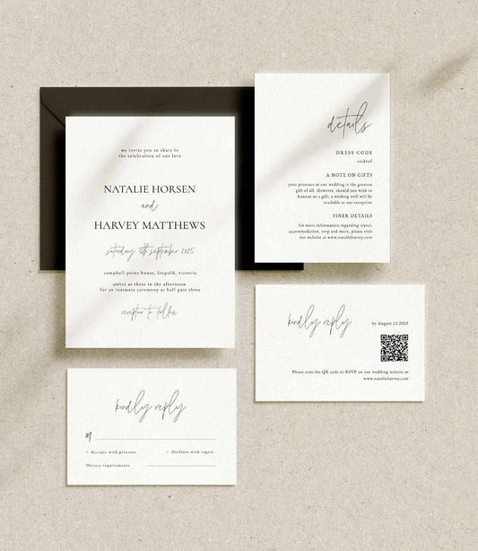 modern_minimalist_wedding_invitation_suite_4_Cards_template_with black envelope