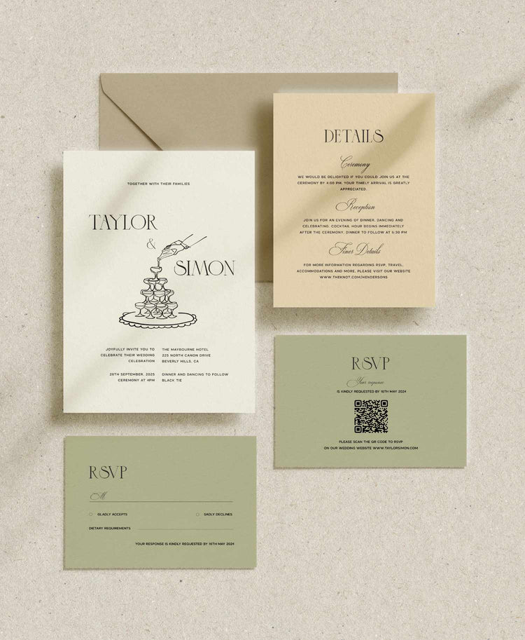 old_money_hand_drawn_champagne_tower_wedding_invitation_digital_template_june_Studio_Designs