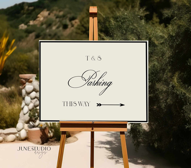 parking_wedding_sign_template