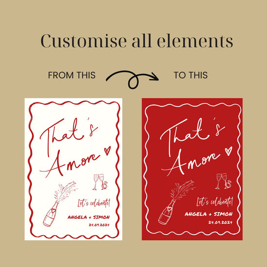 this sign is fully editable - you can text, color for illustration and signage background color