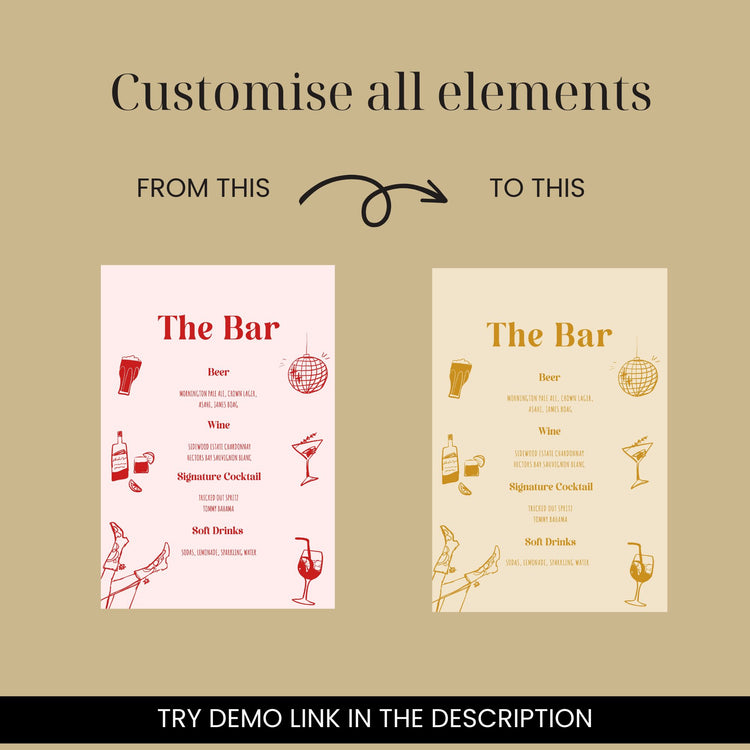 Last Rodeo Bar Menu Signage Template