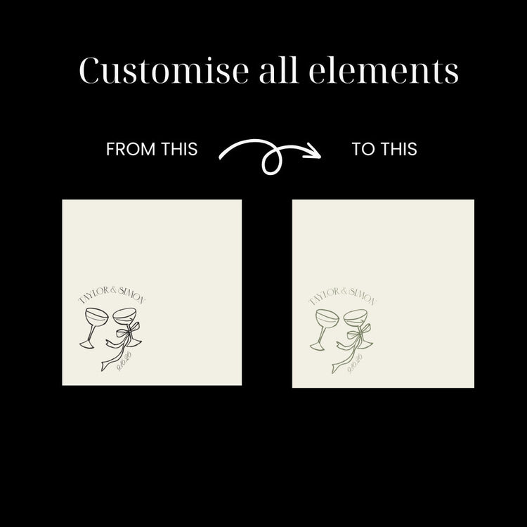 Old Money Cocktail Napkin Template
