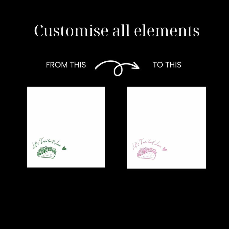 Illustrated Taco Cocktail Napkin Printable Template