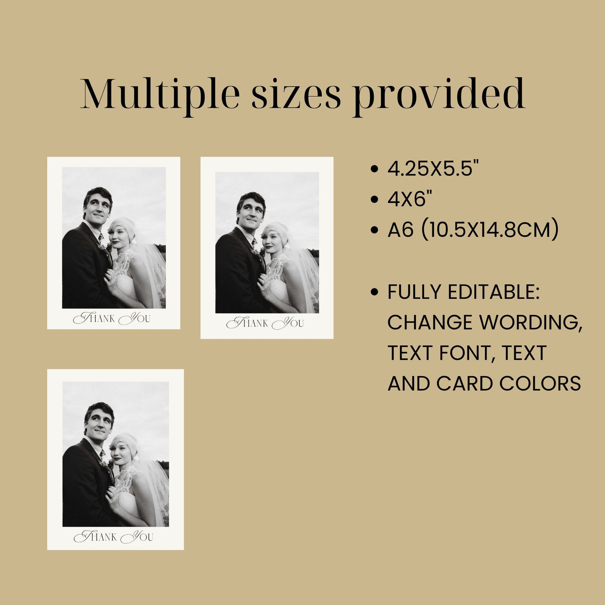 modern vintage wedding photo thank you card digital template, bow illustrated wedding thank you card, old money wedding aethetic, modern luxe wedding templates