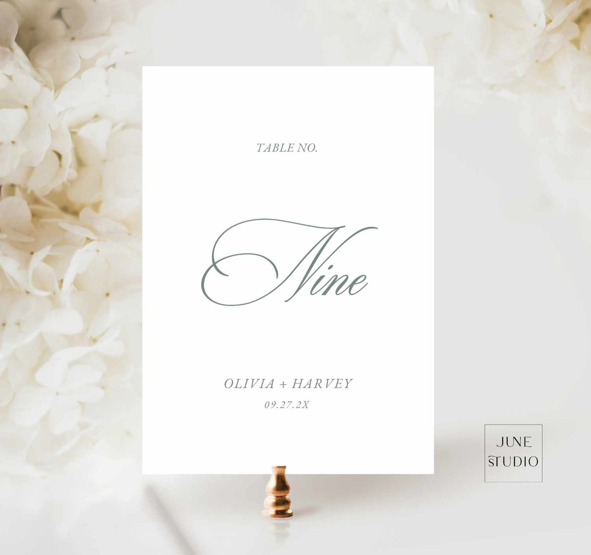 Timeless Wedding Table Number Sign Template