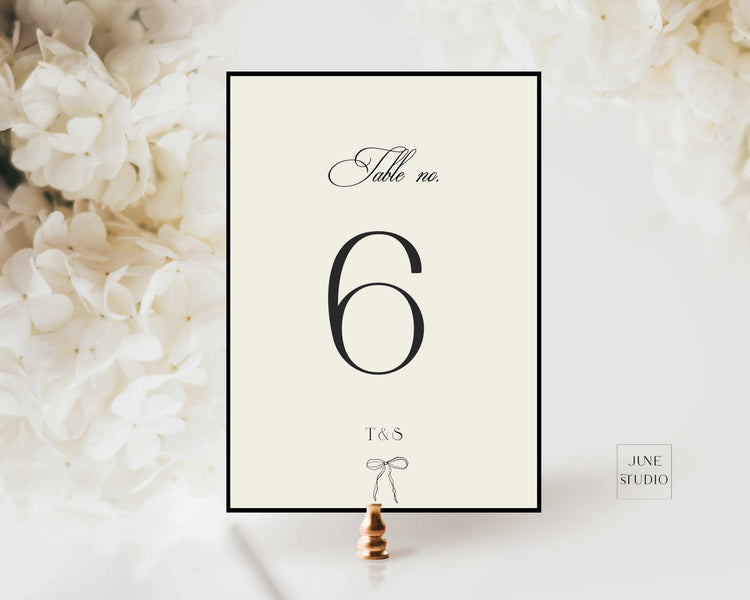 modern vintage wedding table number template, old money aesthetic wedding, digital template, editable illustrated table number card, 90's retro 