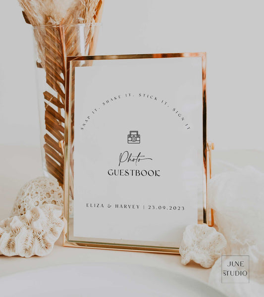 customizable Wedding Photo Guest Book Sign digital Template