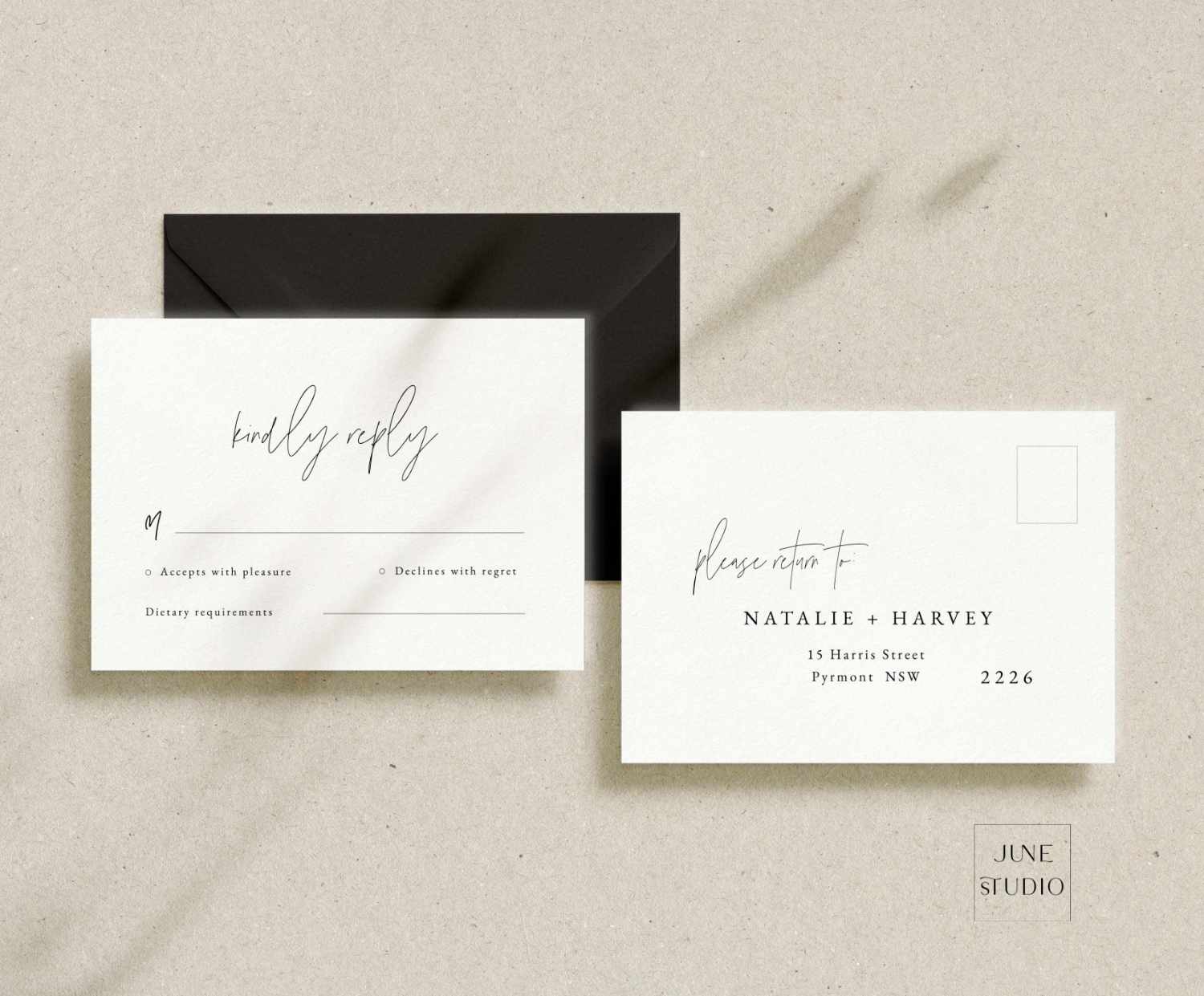 modern_minimalist_wedding_RSVp card with return address on the reserve side