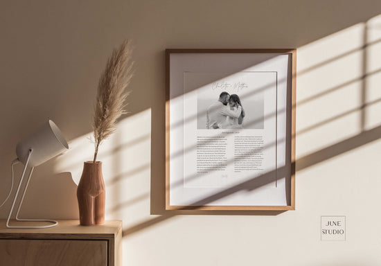 Customizable Portrait Photo Wedding Vows Art Vows Keepsake Template