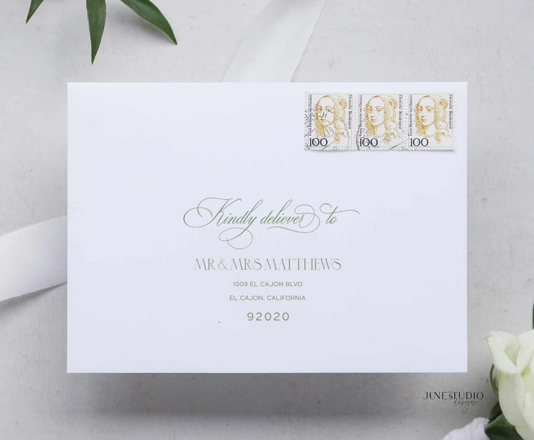 Printable Wedding Envelope Address Template | Chic Editorial