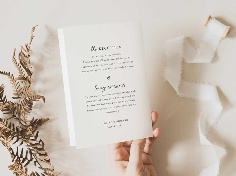 Minimalist Church Wedding Program Ceremony Template