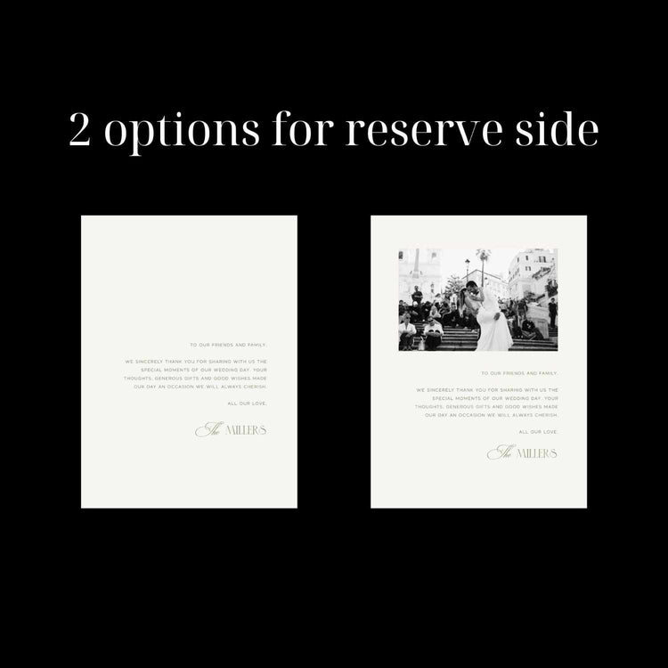 Sage Green Wedding Photo Thank You Card Template