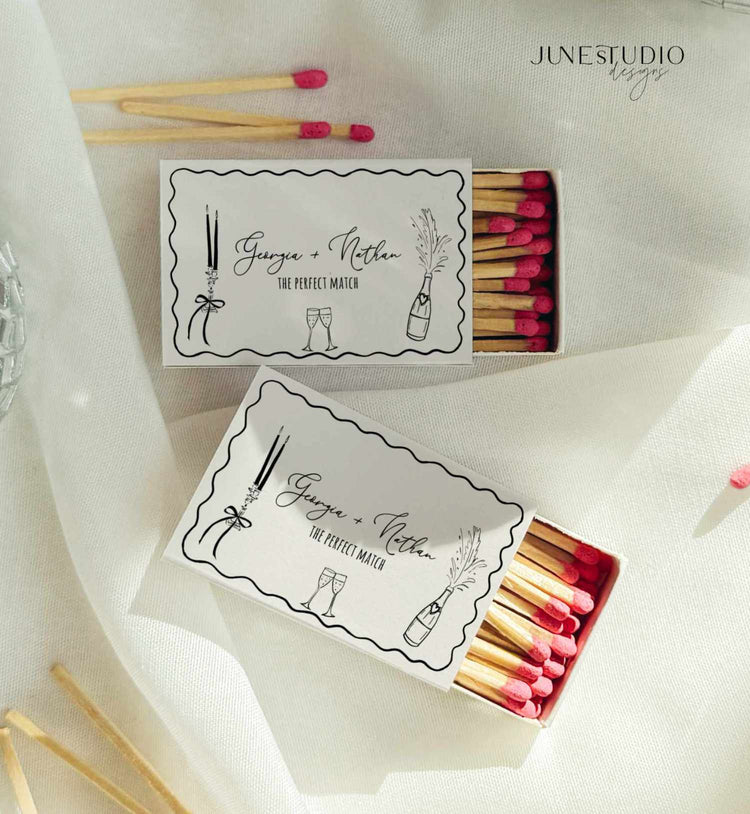 Whimsical Hand drawn Matchbox Template