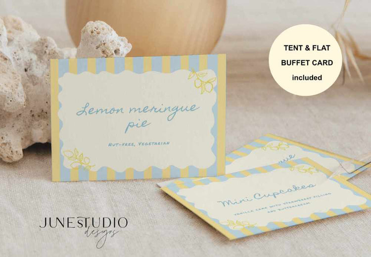 Food & Buffet Card Template | She Found Her Main Squeeze