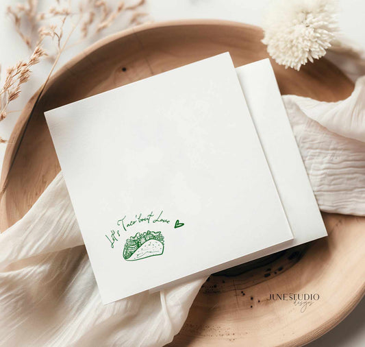 Illustrated Taco Cocktail Napkin Printable Template