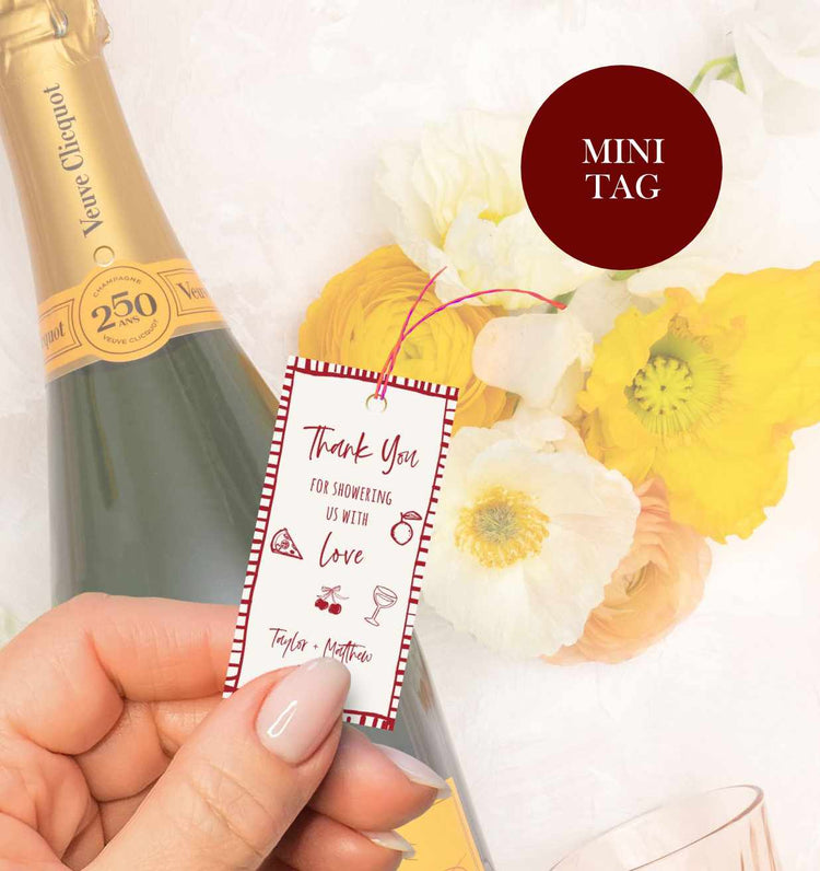 That's Amore Pizza Themed Favor Tag Template