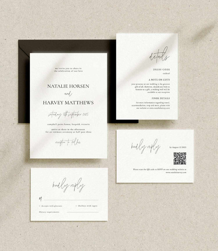 modern_minimalist_wedding_invitation_suite_4_Cards_template_with black envelope