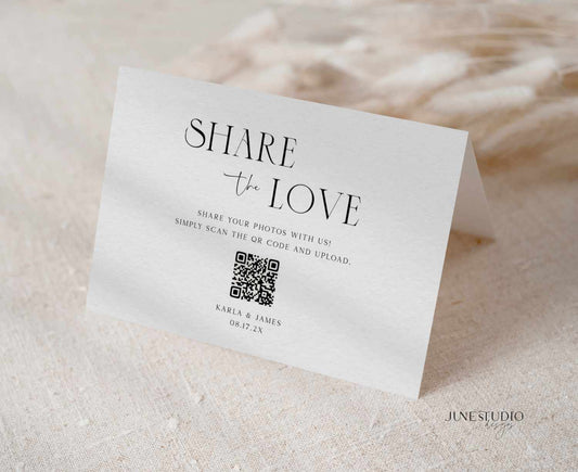 Modern Share the Love QR Code Card Template