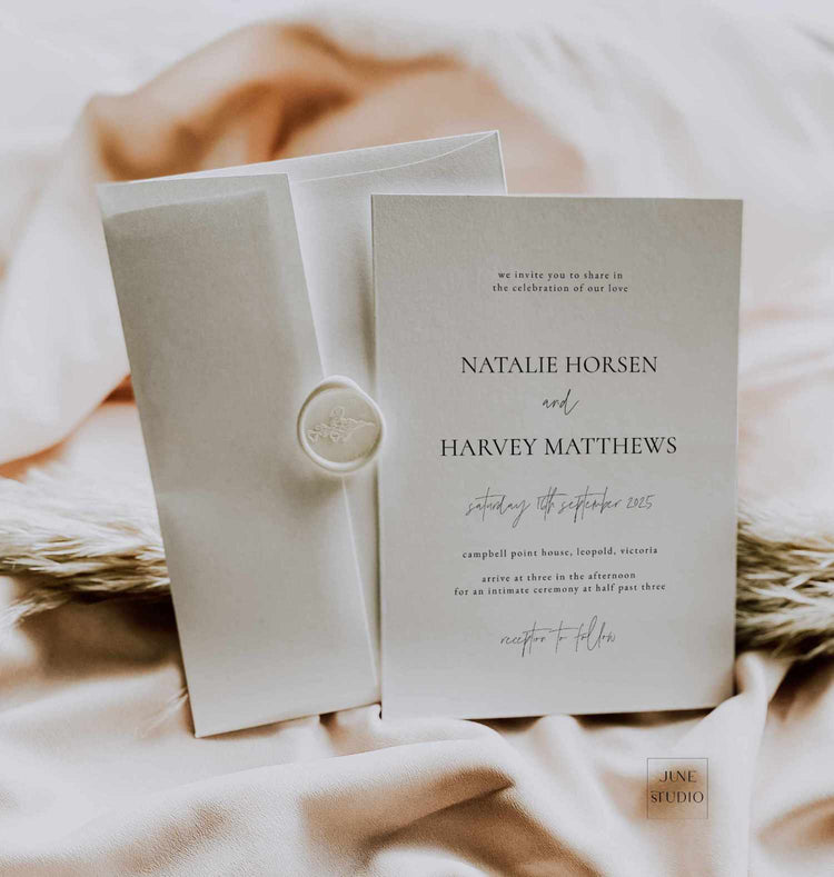 modern_minimalist_wedding_invitation_card with white envelope