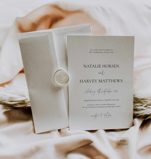 modern_minimalist_wedding_invitation_card with white envelope