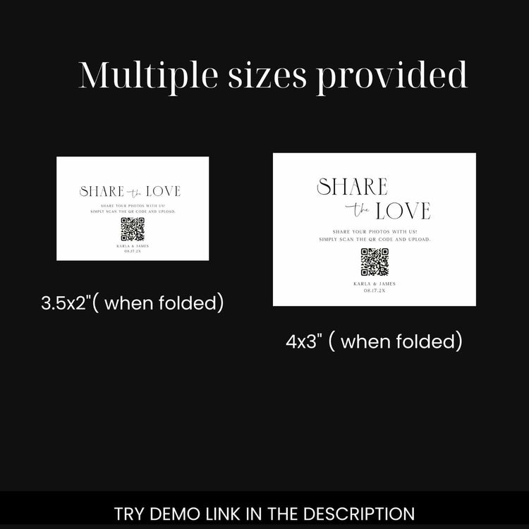Modern Share the Love QR Code Card Template
