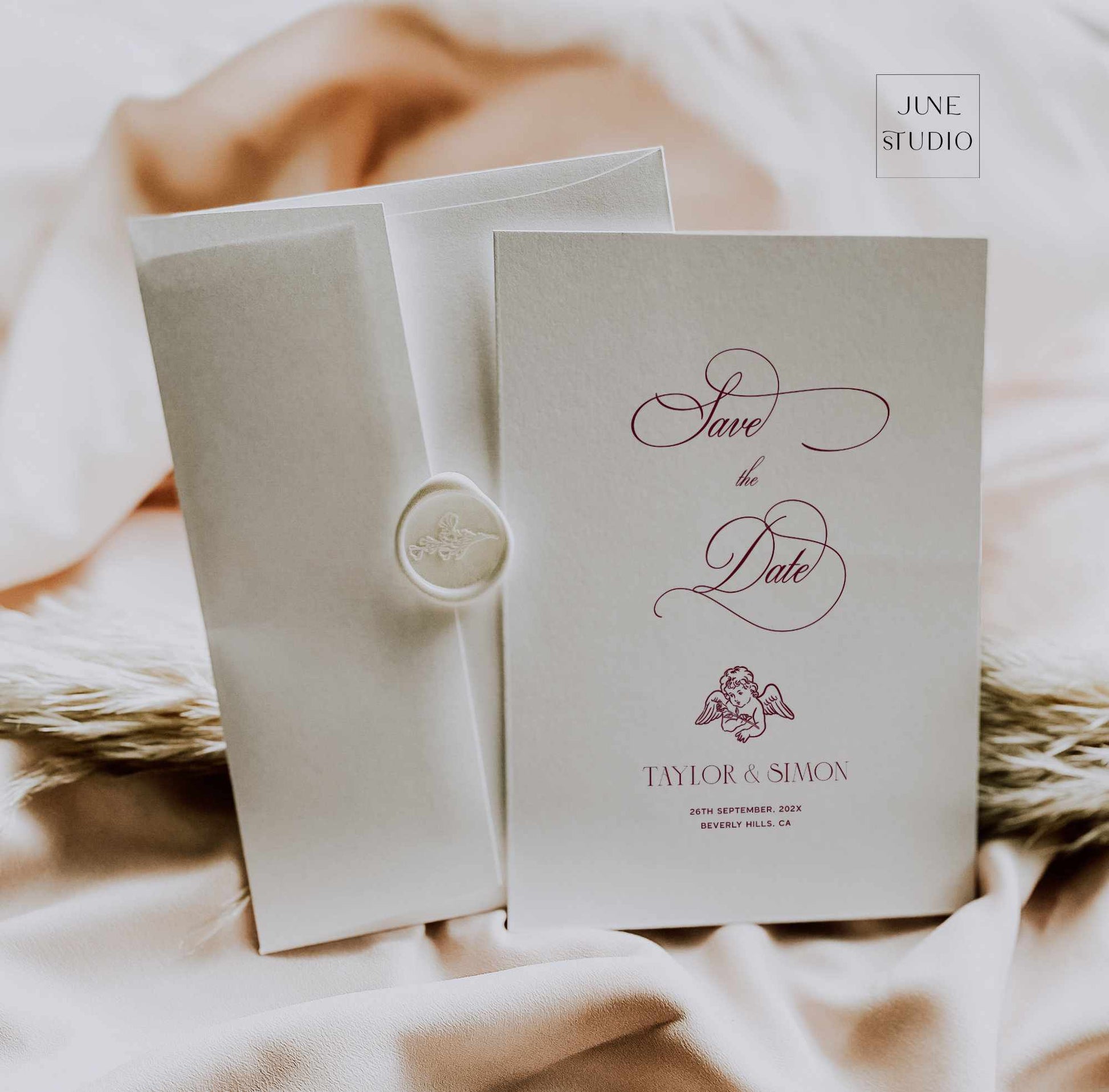 old_money_dark_cherry_red_save_date_invite_template_junestudio_designs