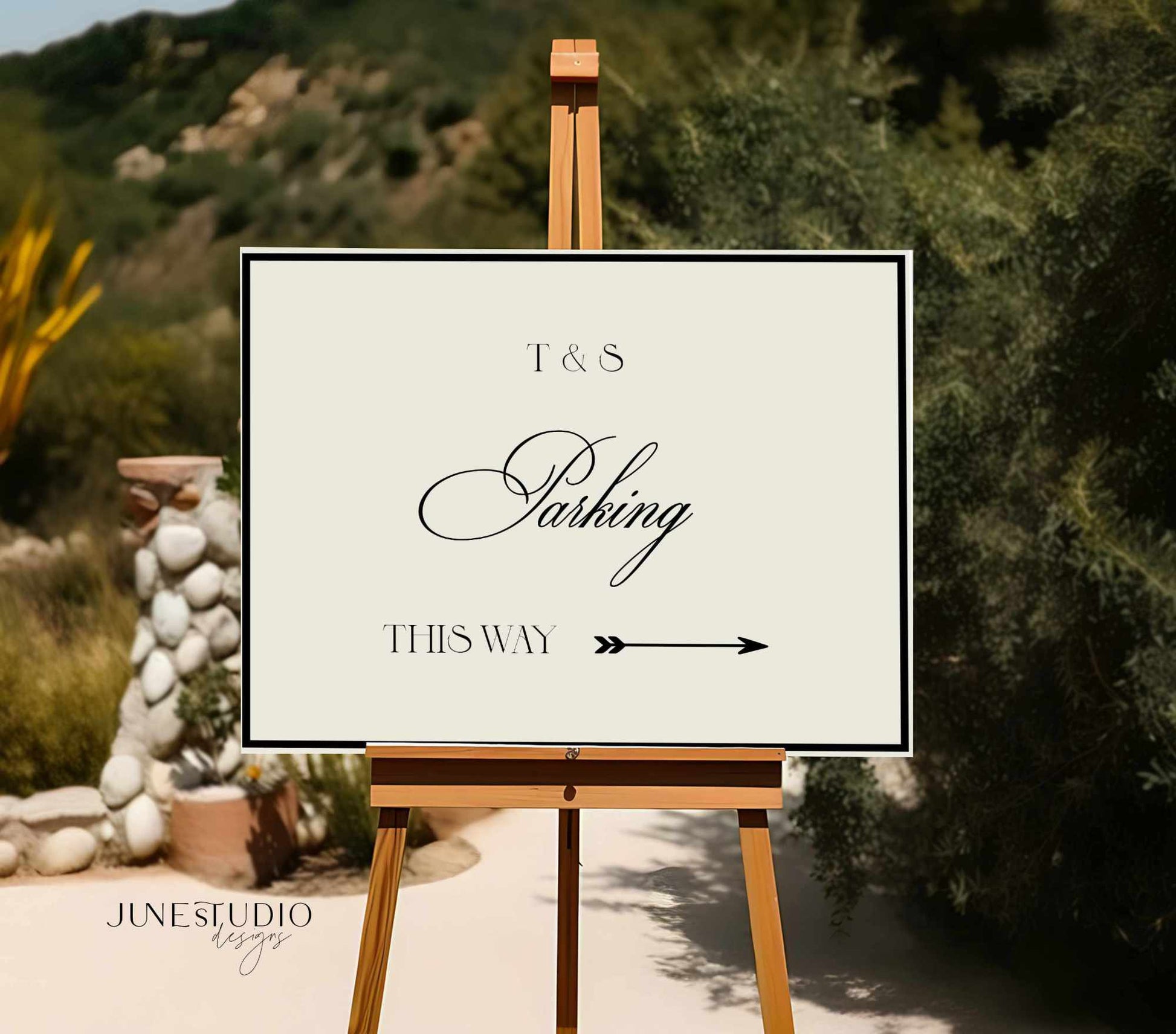 parking_wedding_sign_template