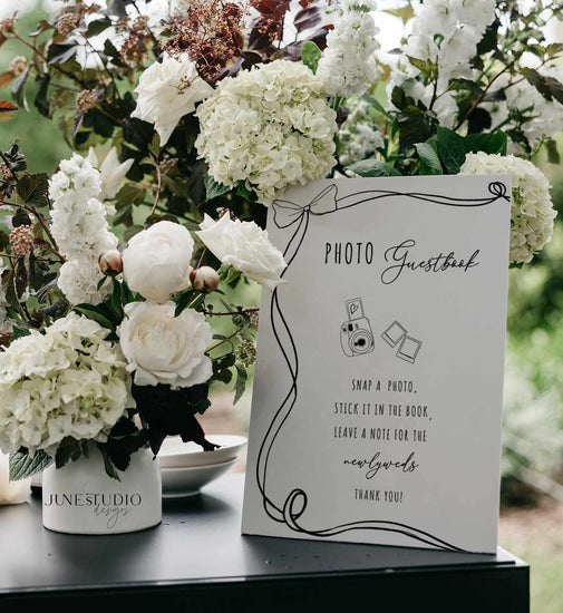 Hand drawn Wedding Photo Guest Book Sign digital Template