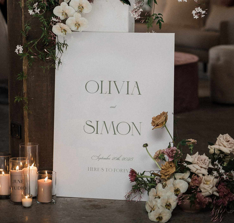 Sage Green Wedding Welcome Sign Digital Template