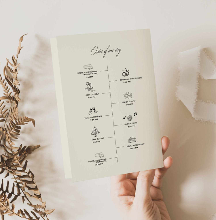 Old Money Church Wedding Program Booklet Template