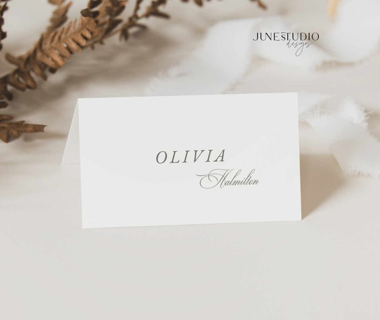 Classic Menu and Table Setting Card Set Template