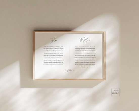 editable horizontal minimalist vows wall art digital templates features dainty script and classic serif font