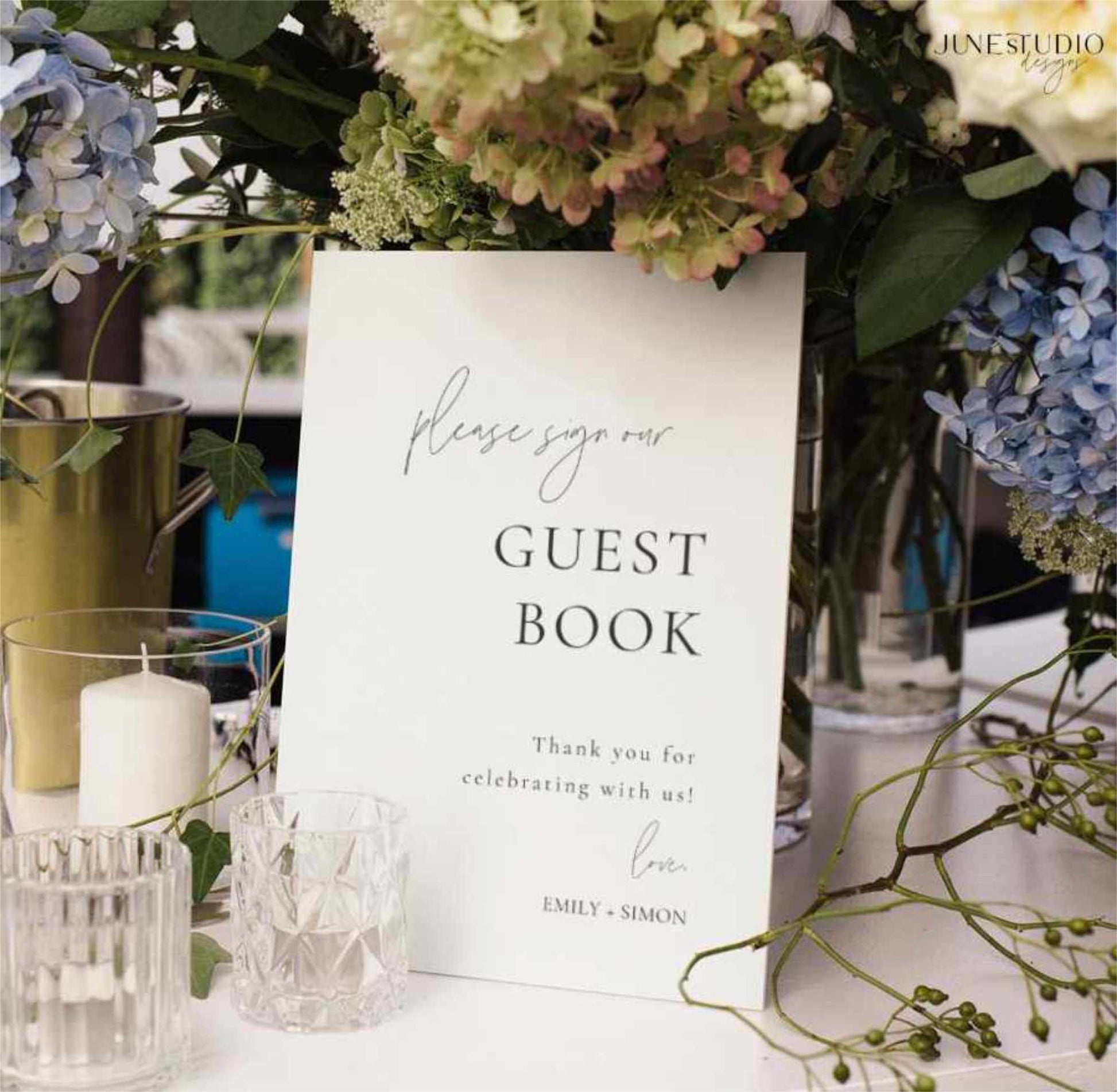 printable minimal_dainty script Wedding_guest_book_Sign_template