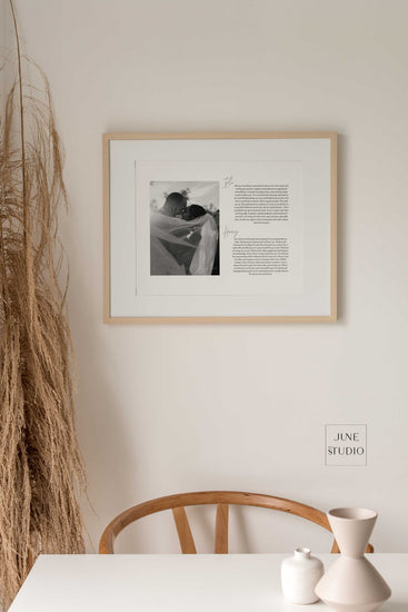 Modern Landscape Wedding Photo Wedding Vows Wall Art digital Template
